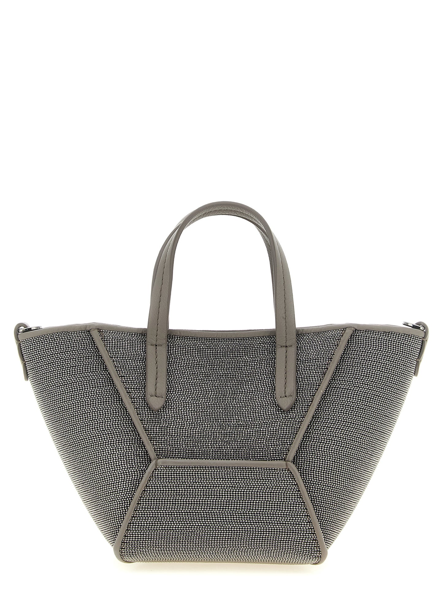 Brunello Cucinelli Gray Calfskin Handbag