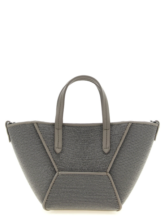 Brunello Cucinelli Gray Calfskin Handbag