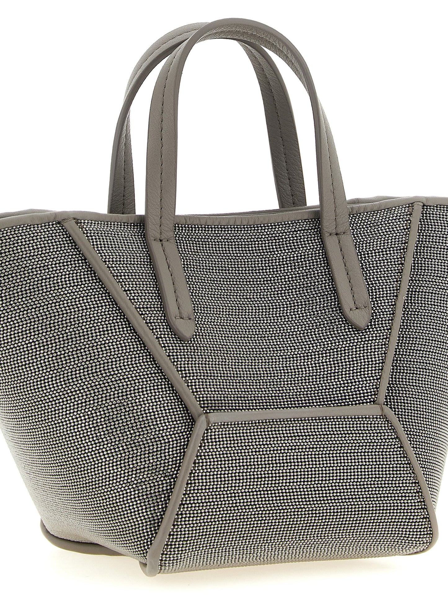 Brunello Cucinelli Gray Calfskin Handbag