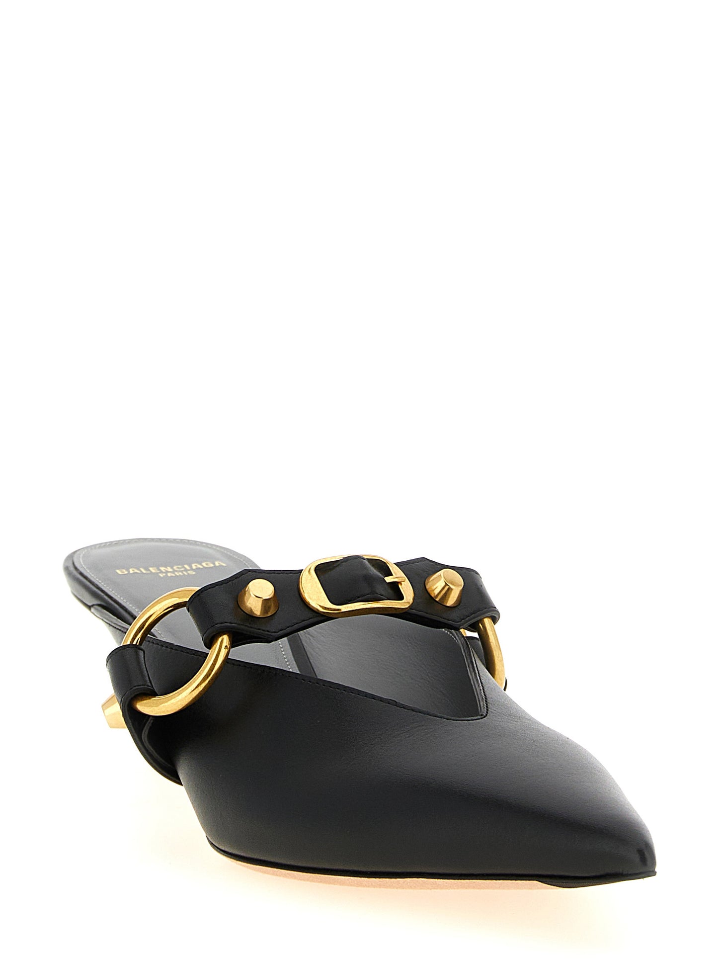 Balenciaga Black Calfskin Mid Heel Pumps