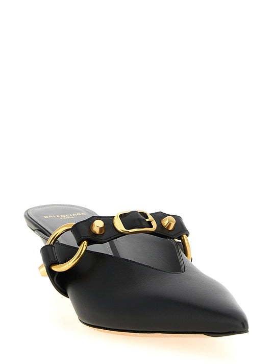 Balenciaga Black Calfskin Mid Heel Pumps