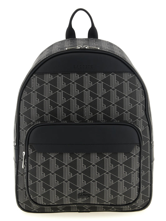Lacoste Black Pvc Backpack