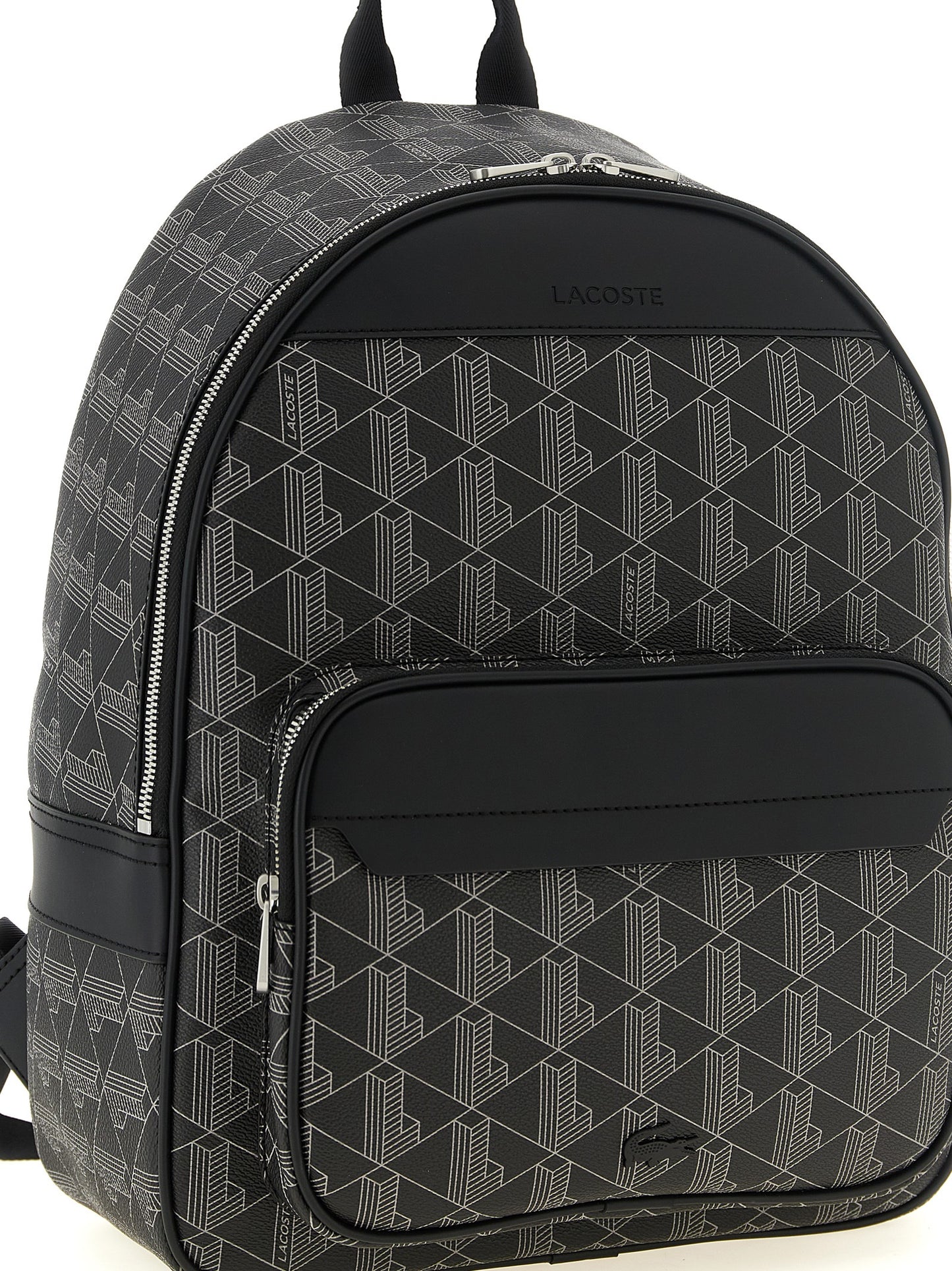 Lacoste Black Pvc Backpack