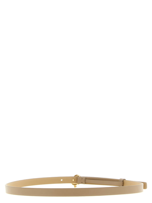 Fabiana Filippi Beige Leather Thin Belt