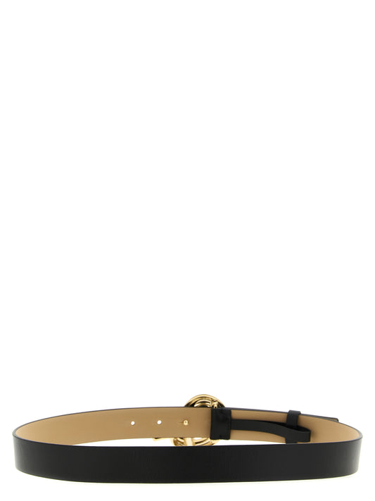 Fabiana Filippi Black Leather Thin Belt