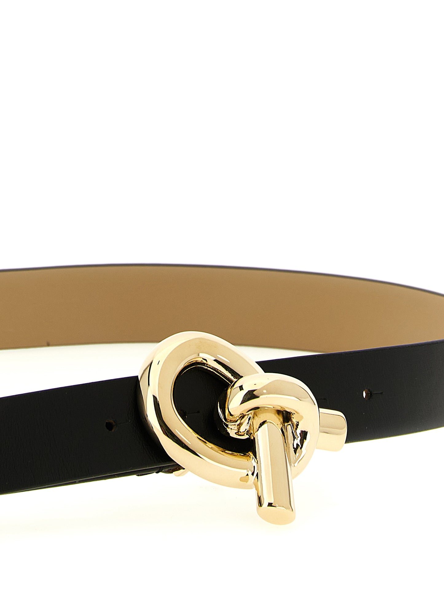 Fabiana Filippi Black Leather Thin Belt