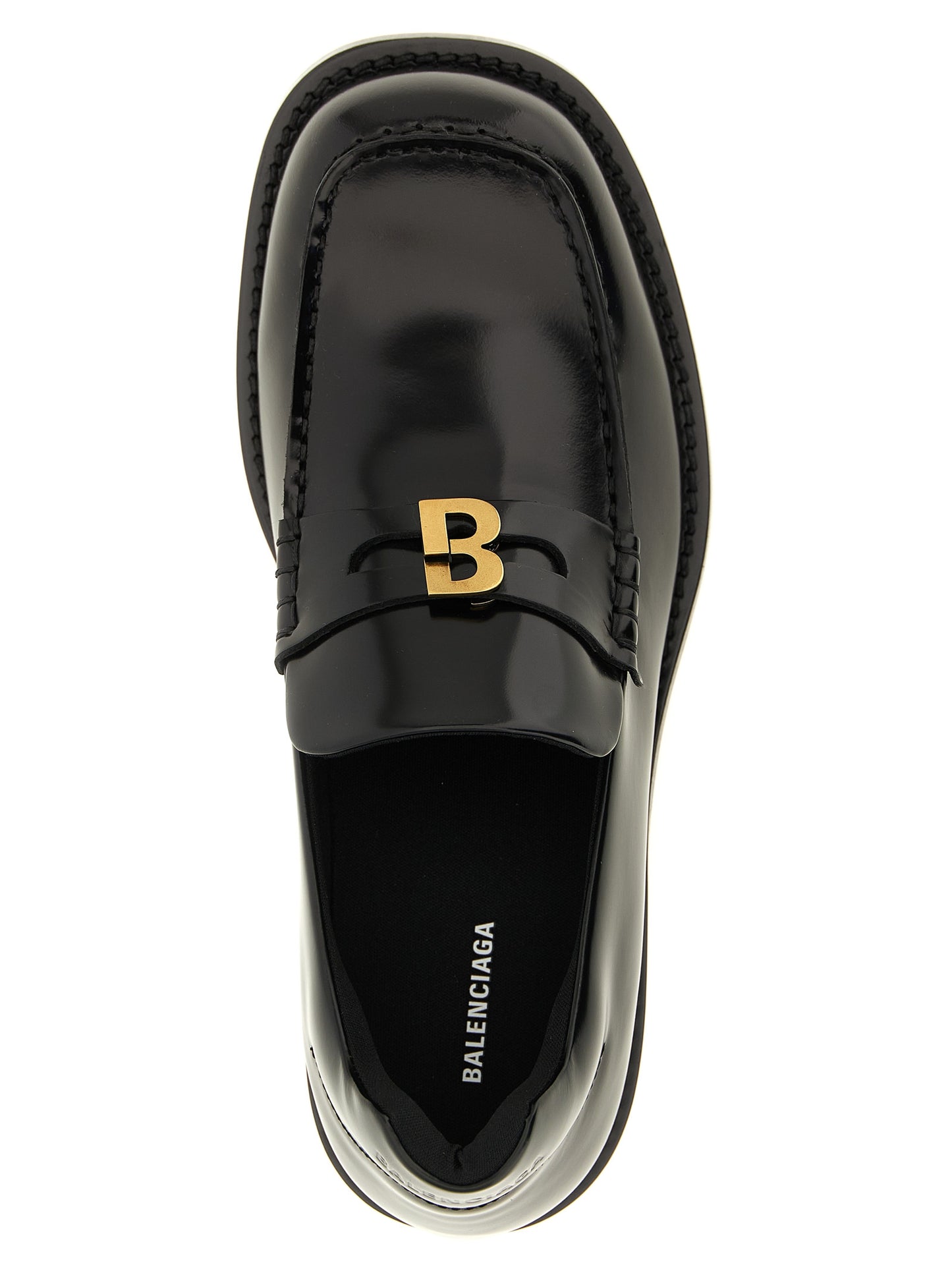 Balenciaga Black Calfskin Slip-On Loafers