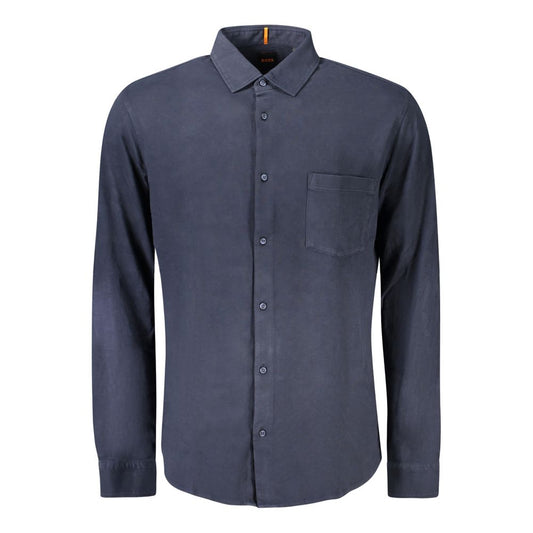 Hugo Boss Blue Cotton Men's Shirt
