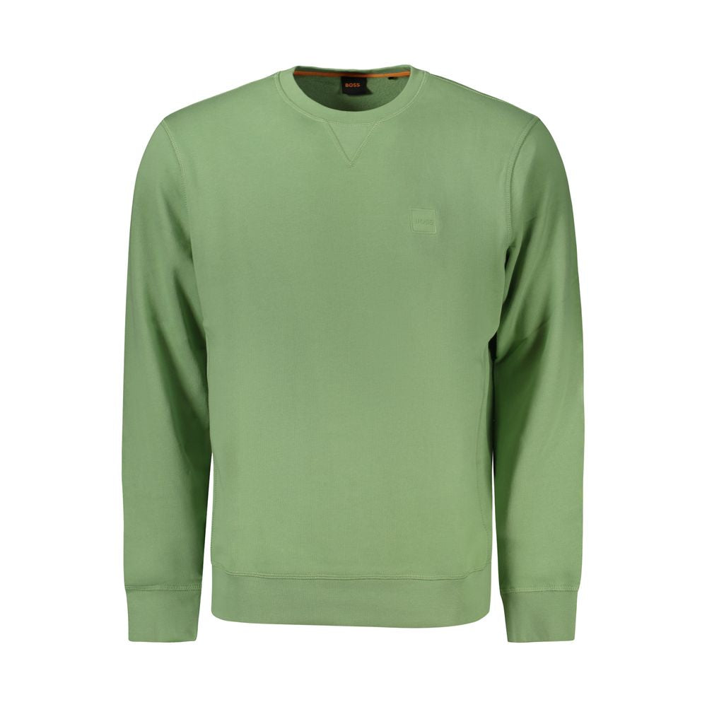 Hugo Boss Green Cotton Men's Sweatshirt