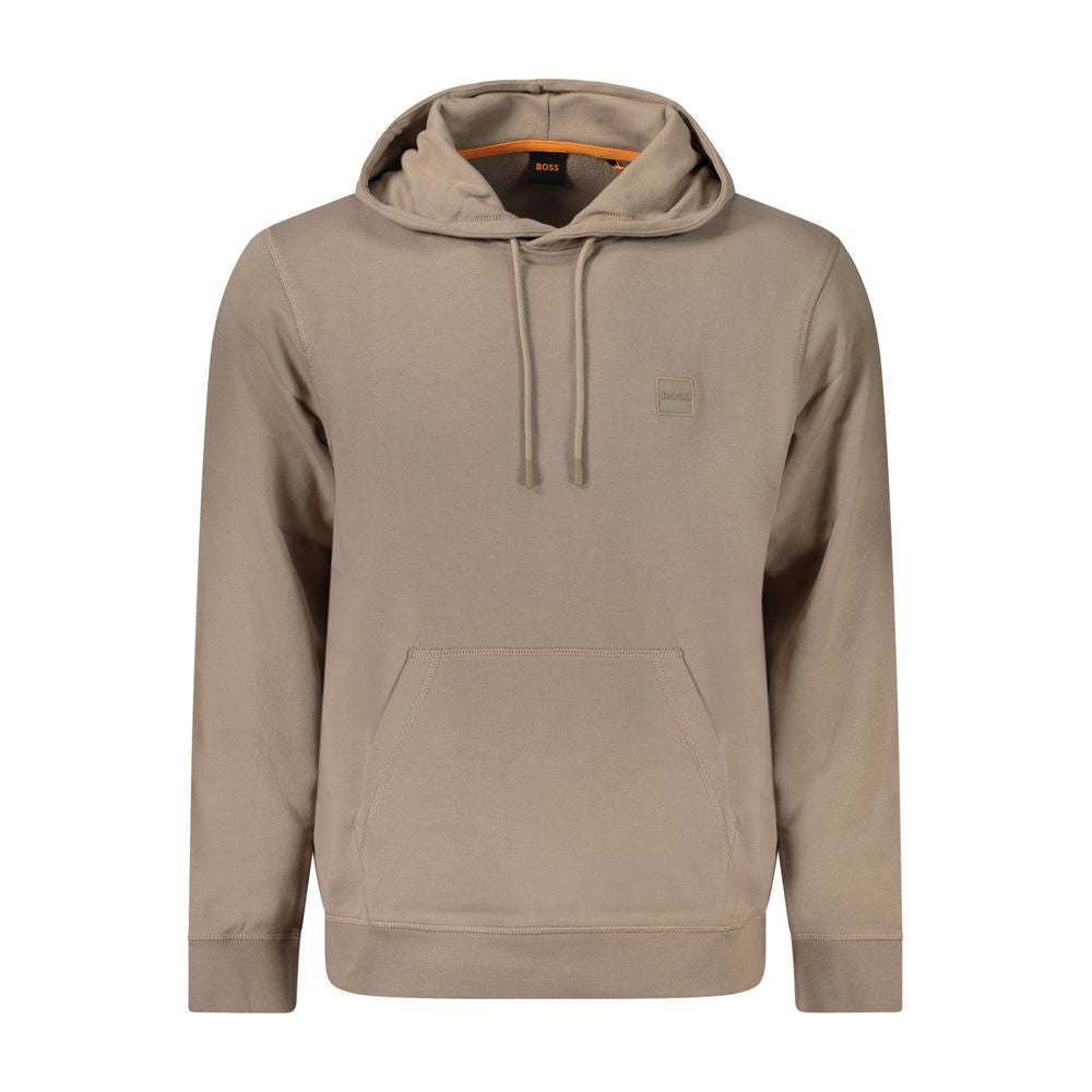 Hugo Boss Brown Cotton Men's Sweatshirt