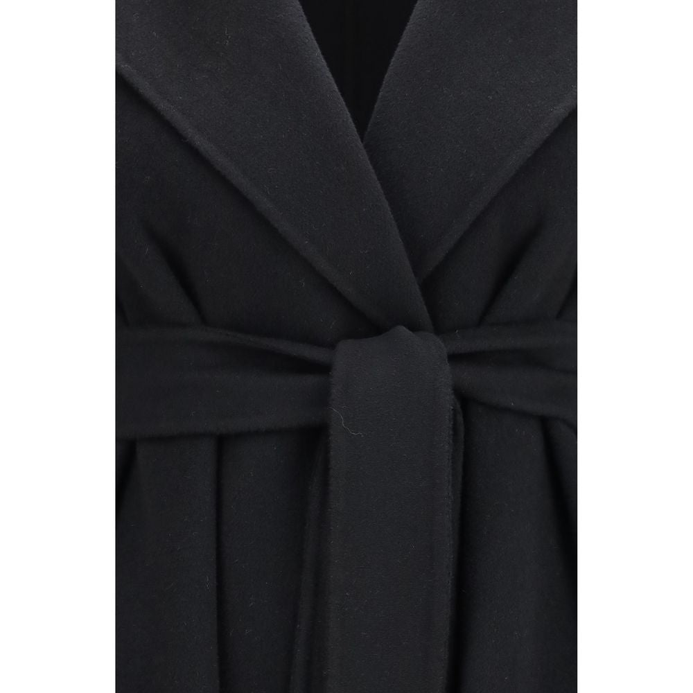 Max Mara Black Wool Oves Aries Coat