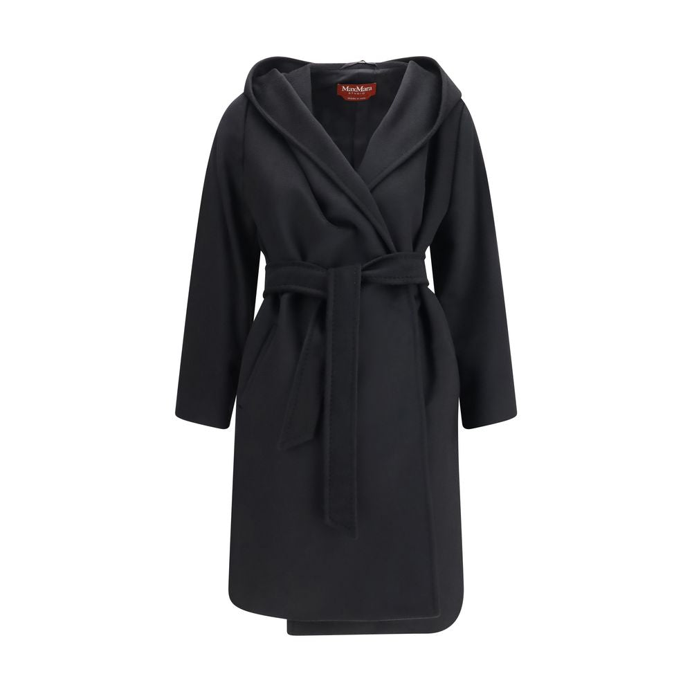 Max Mara Black Wool Oves Aries Coat