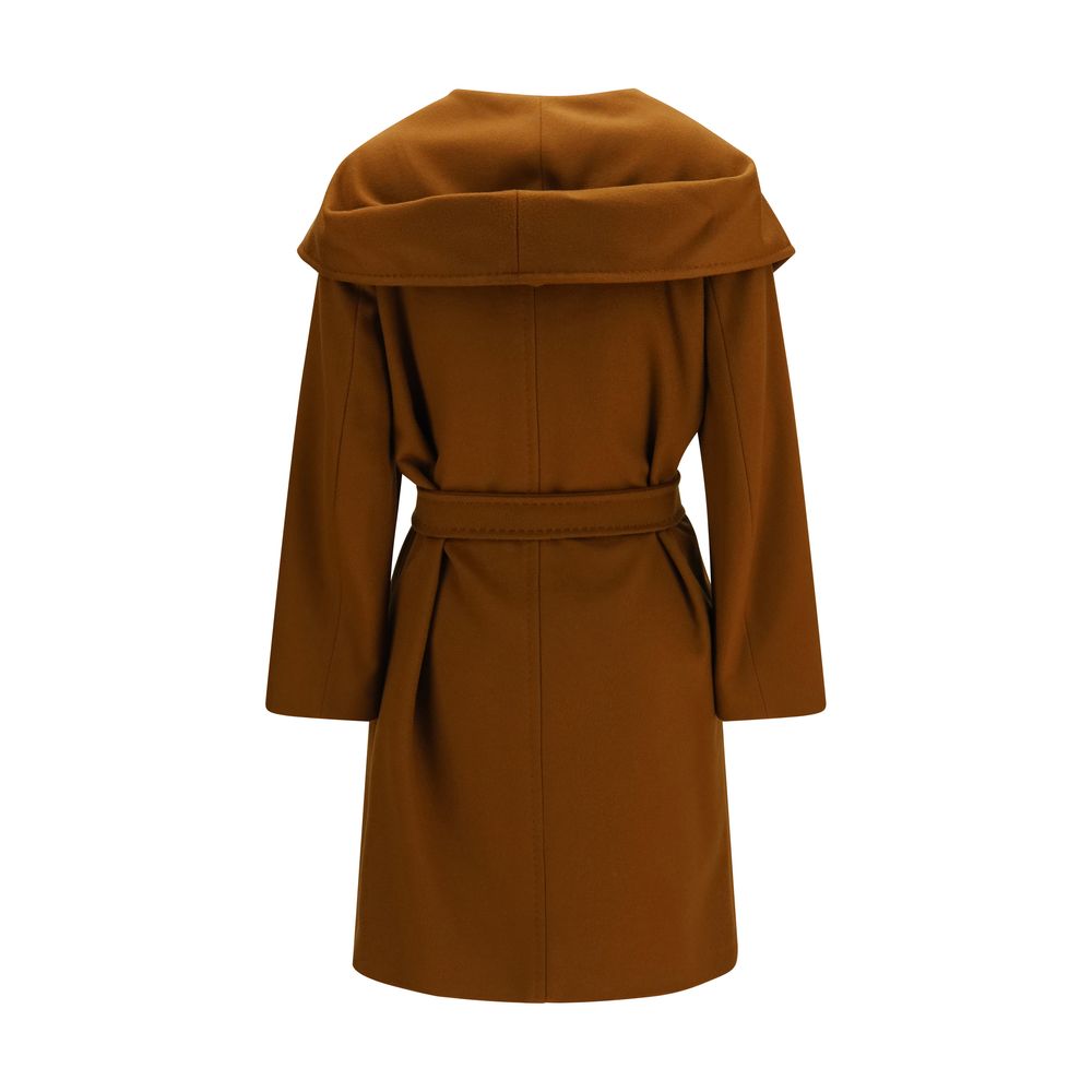Max Mara Brown Wool Oves Aries Coat