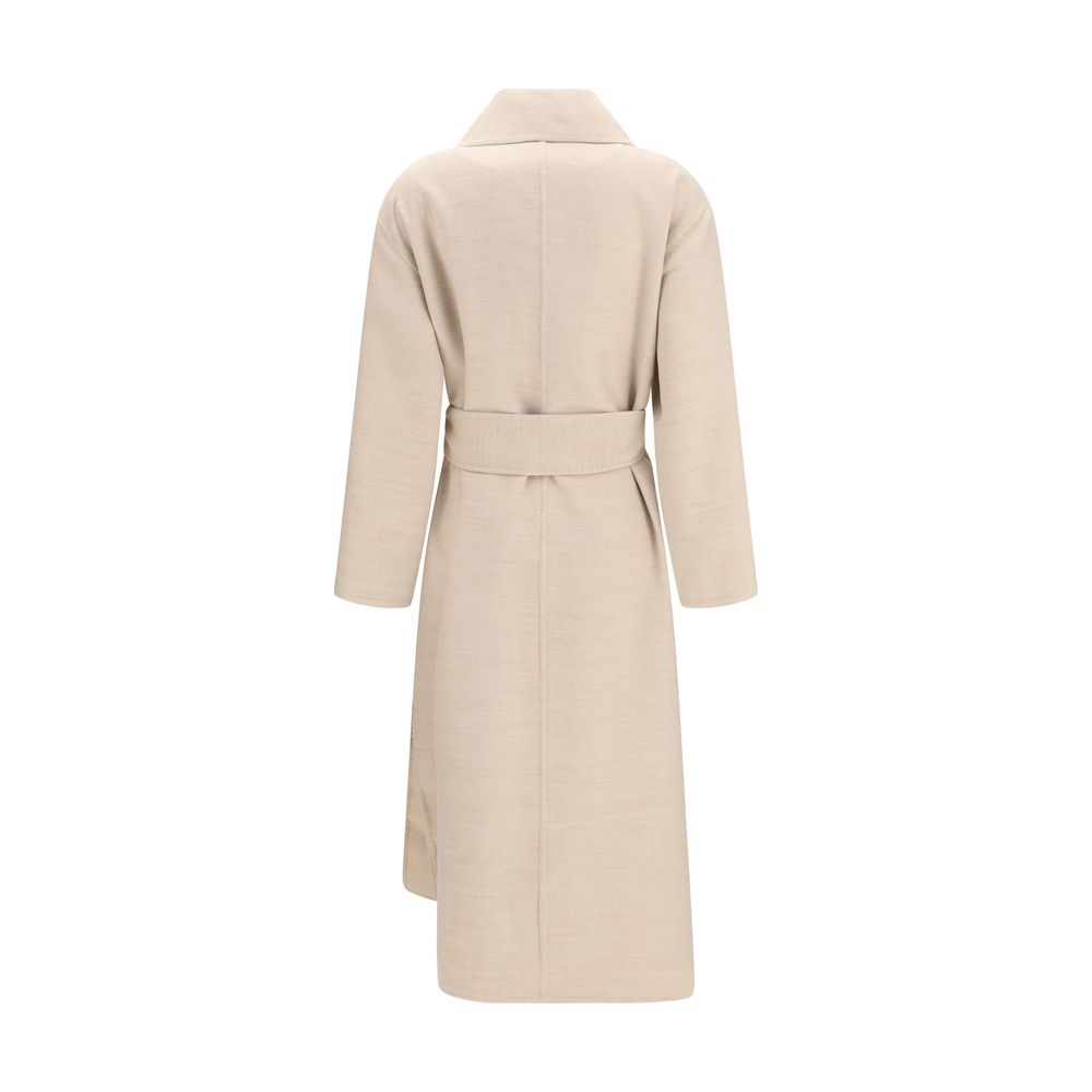 Fabiana Filippi Beige Wool Oves Aries Coat