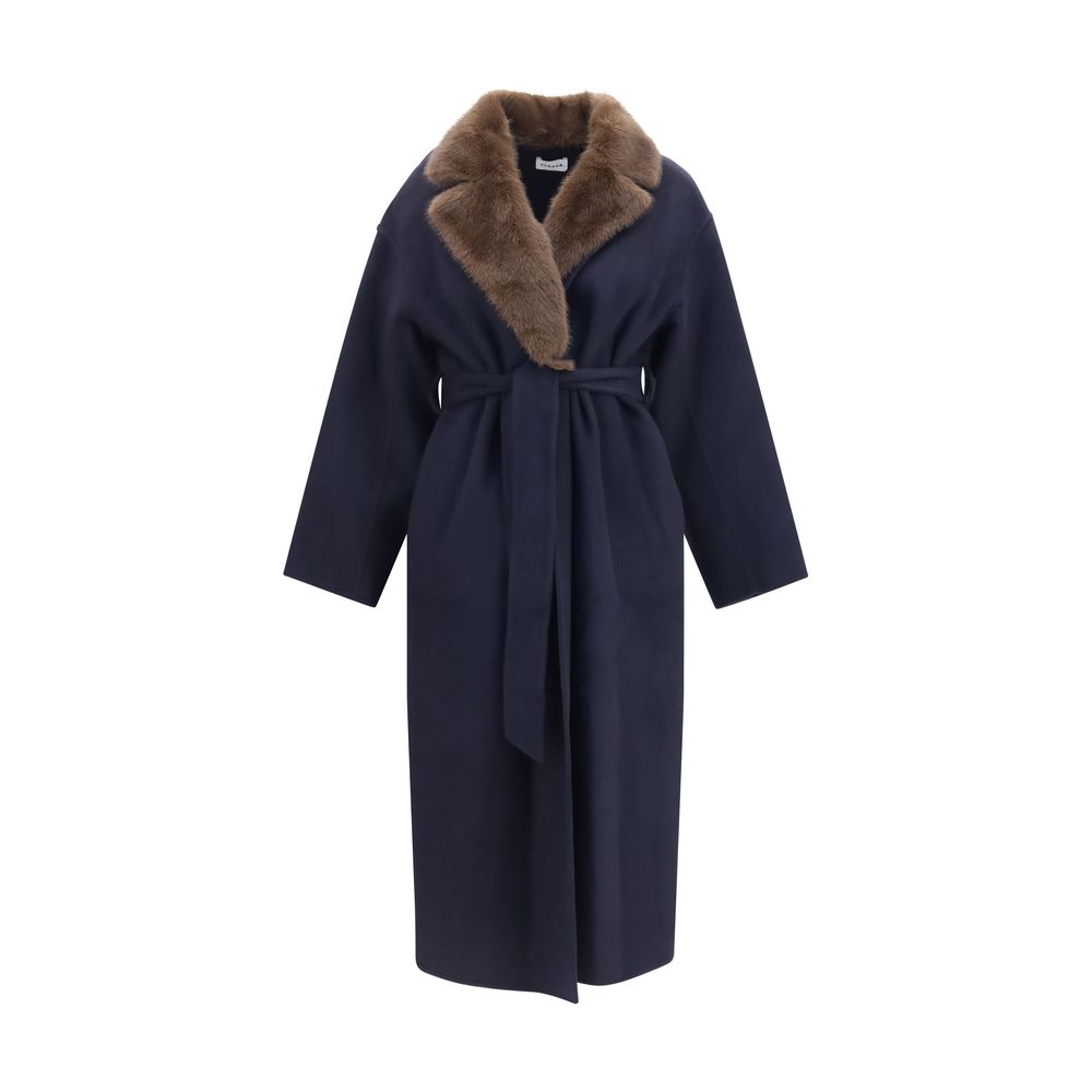 P.A.R.O.S.H. Blue Wool Oves Aries Coat