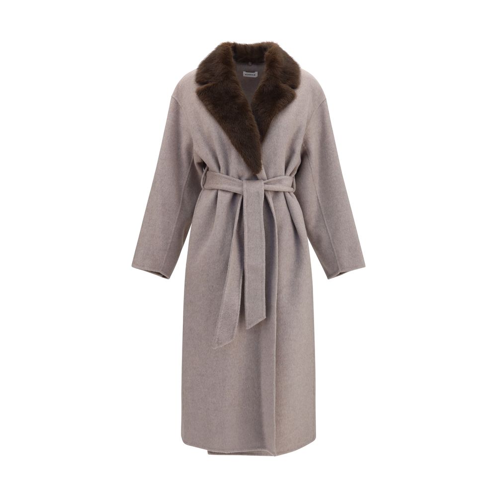 P.A.R.O.S.H. Beige Wool Oves Aries Coat
