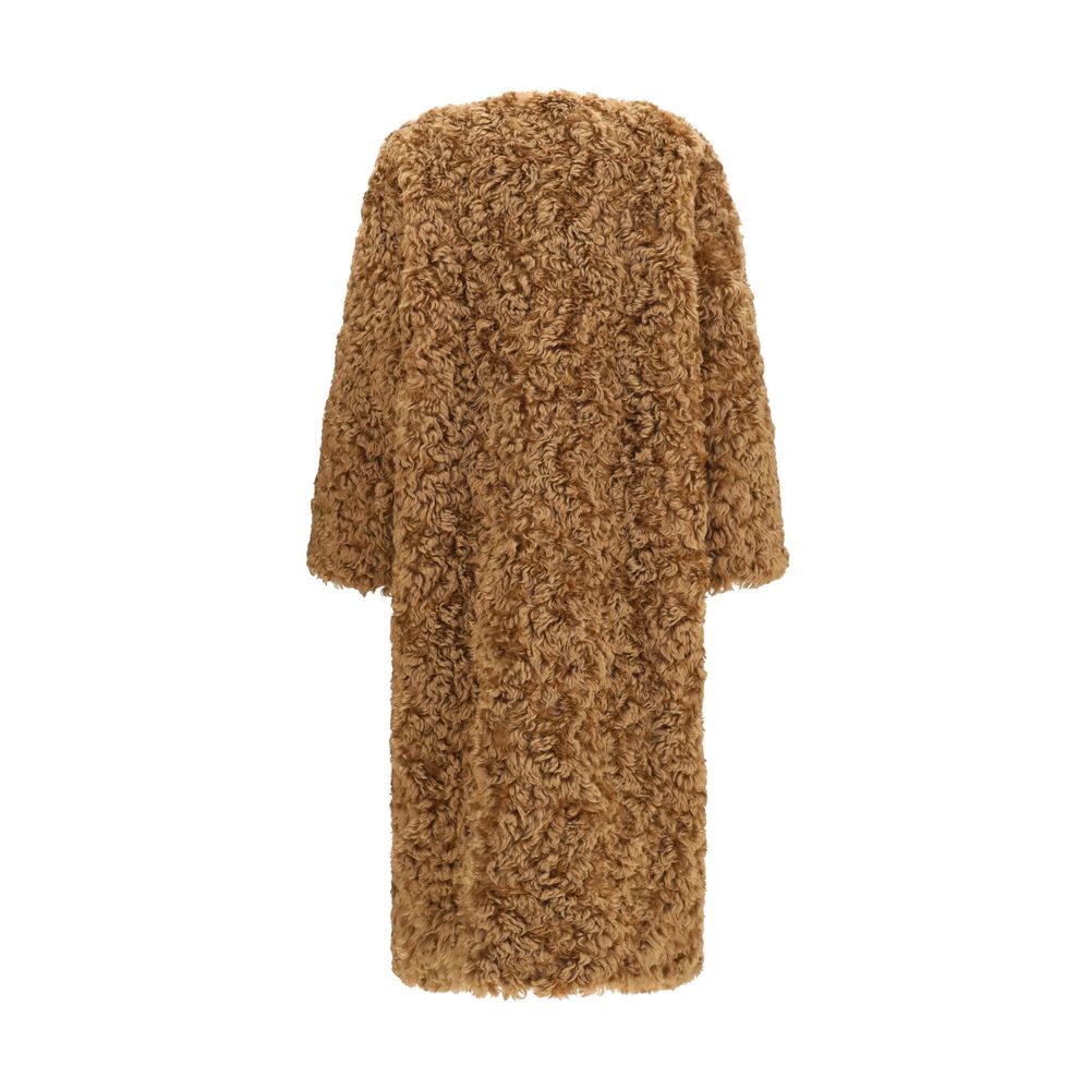 Kristina Ti Brown Polyester Coat
