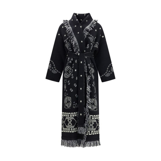 Alanui Black Wool Oves Aries Coat