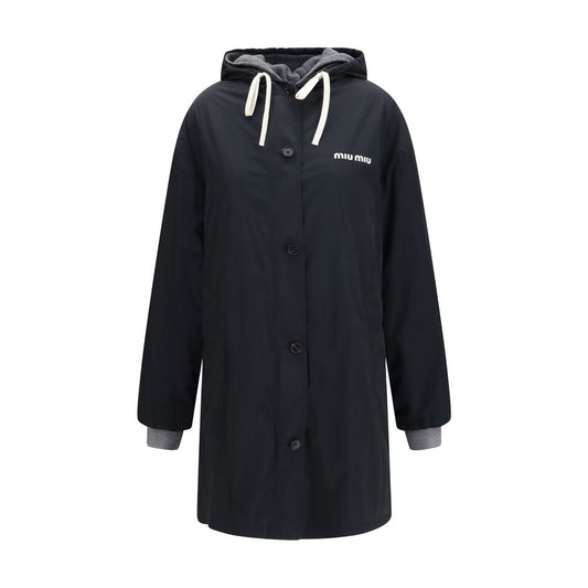 Miu Miu Black Cotton Coat