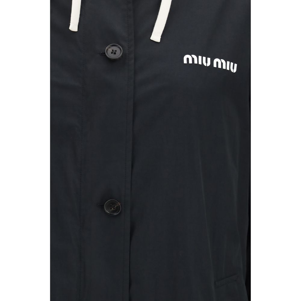 Miu Miu Black Cotton Coat