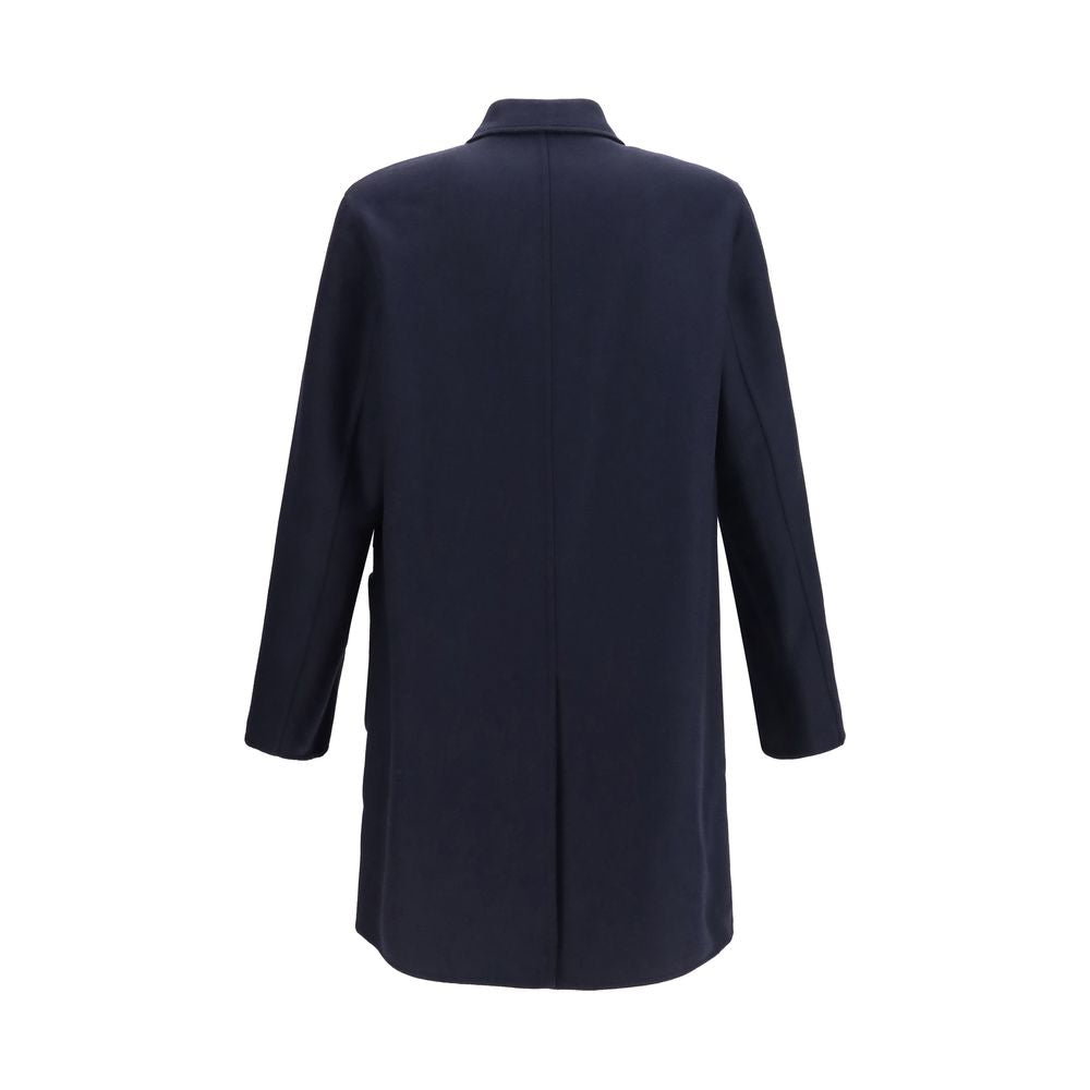Etro Blue Wool Oves Aries Coat