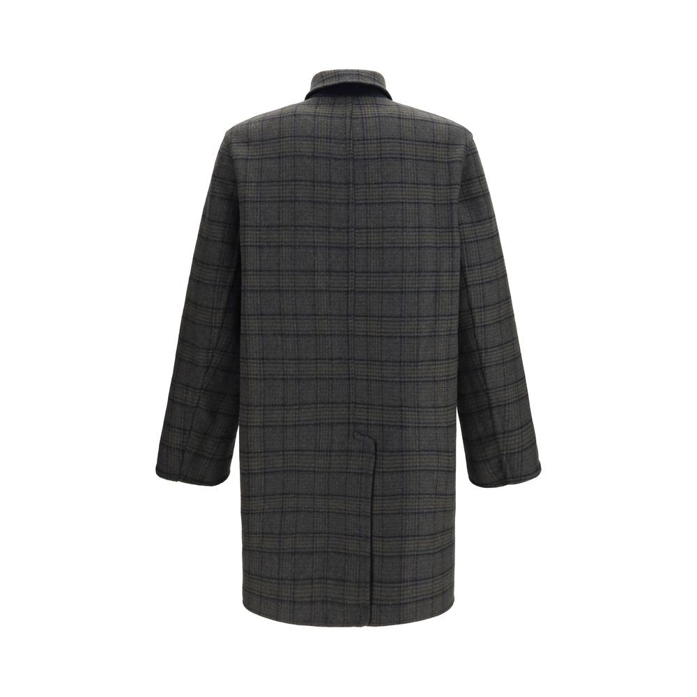 Etro Blue Wool Oves Aries Coat