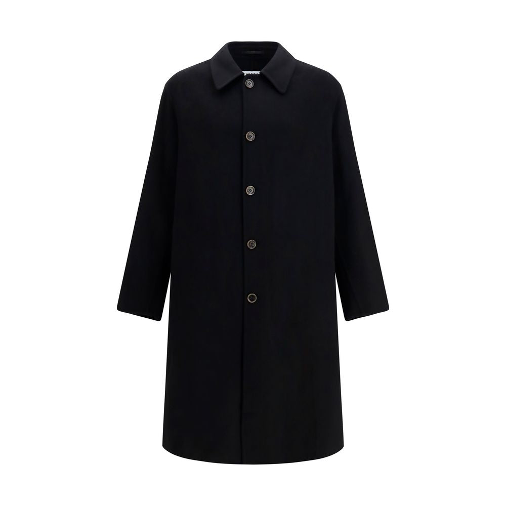 MM6 Black Wool Oves Aries Coat