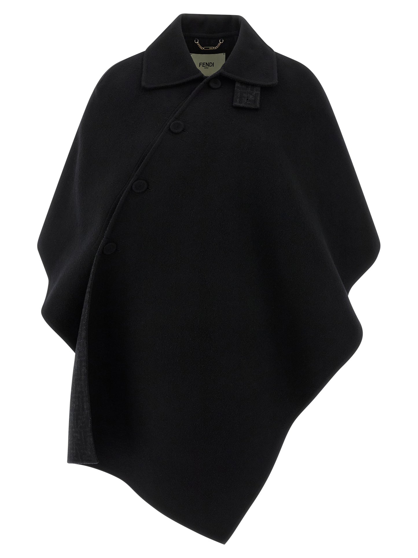 Fendi Black Virgin Wool Coat