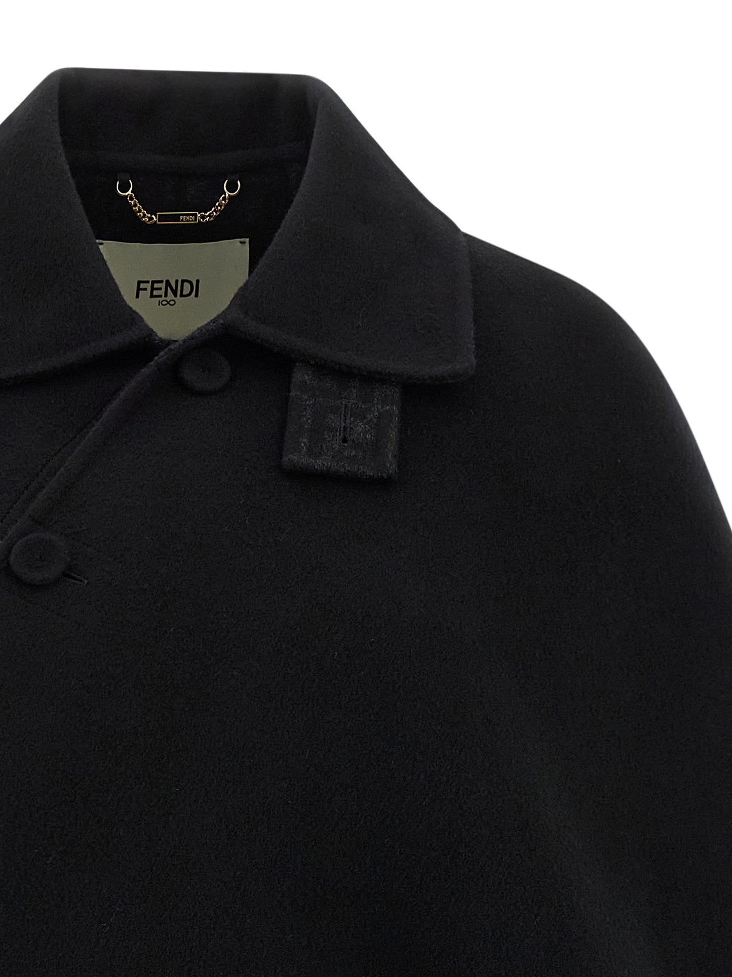 Fendi Black Virgin Wool Coat