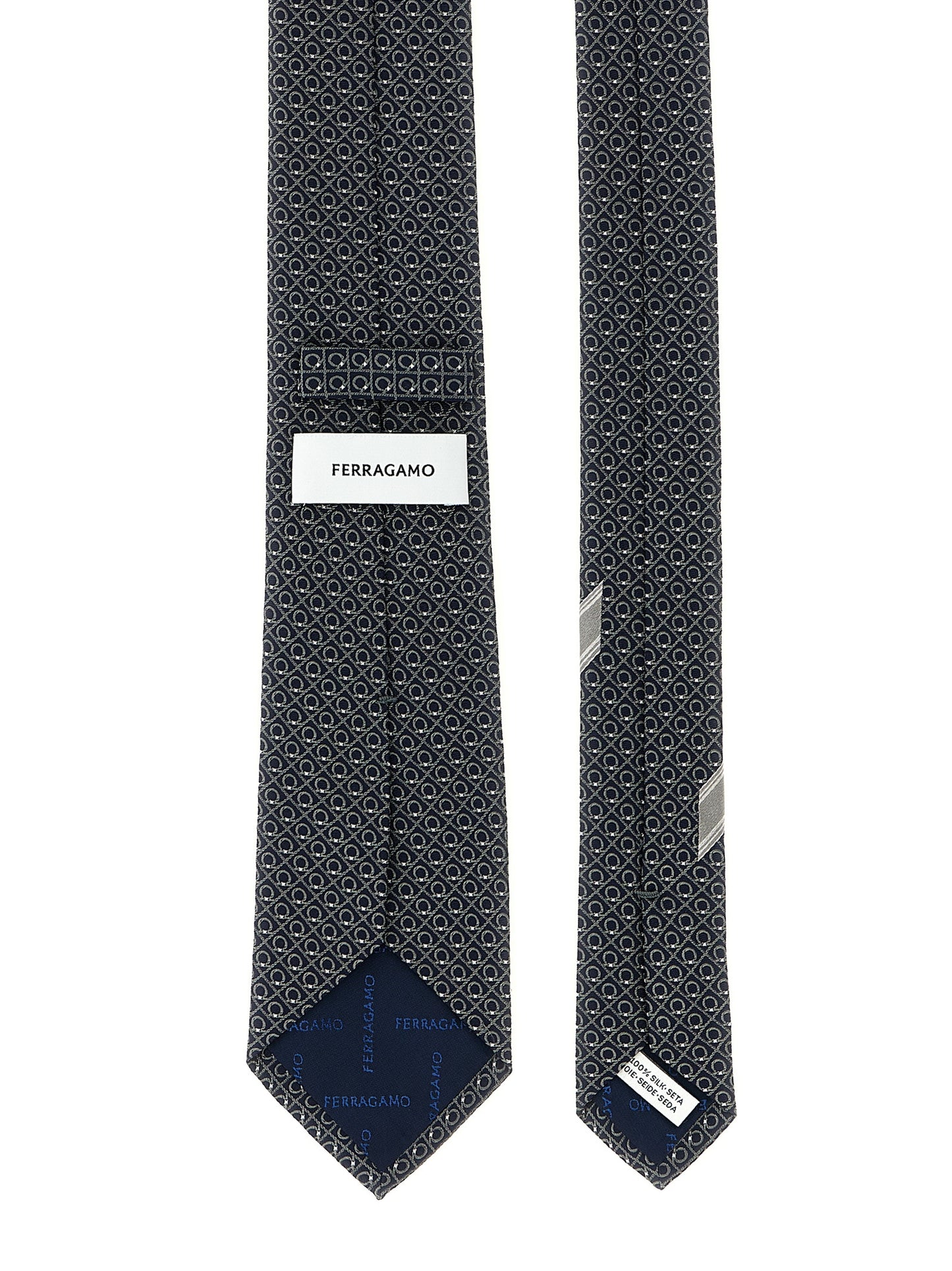Ferragamo Black Silk Tie