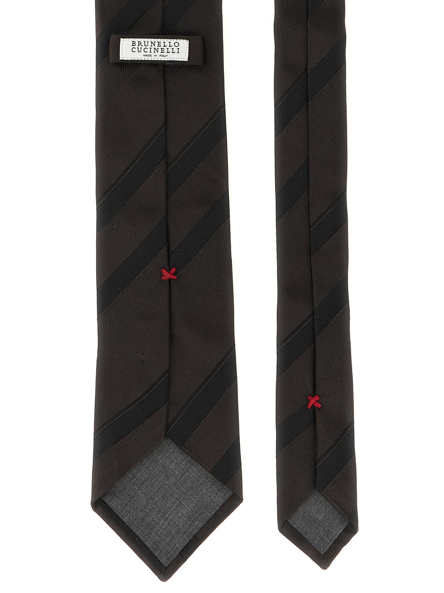 Brunello Cucinelli Brown Silk Tie