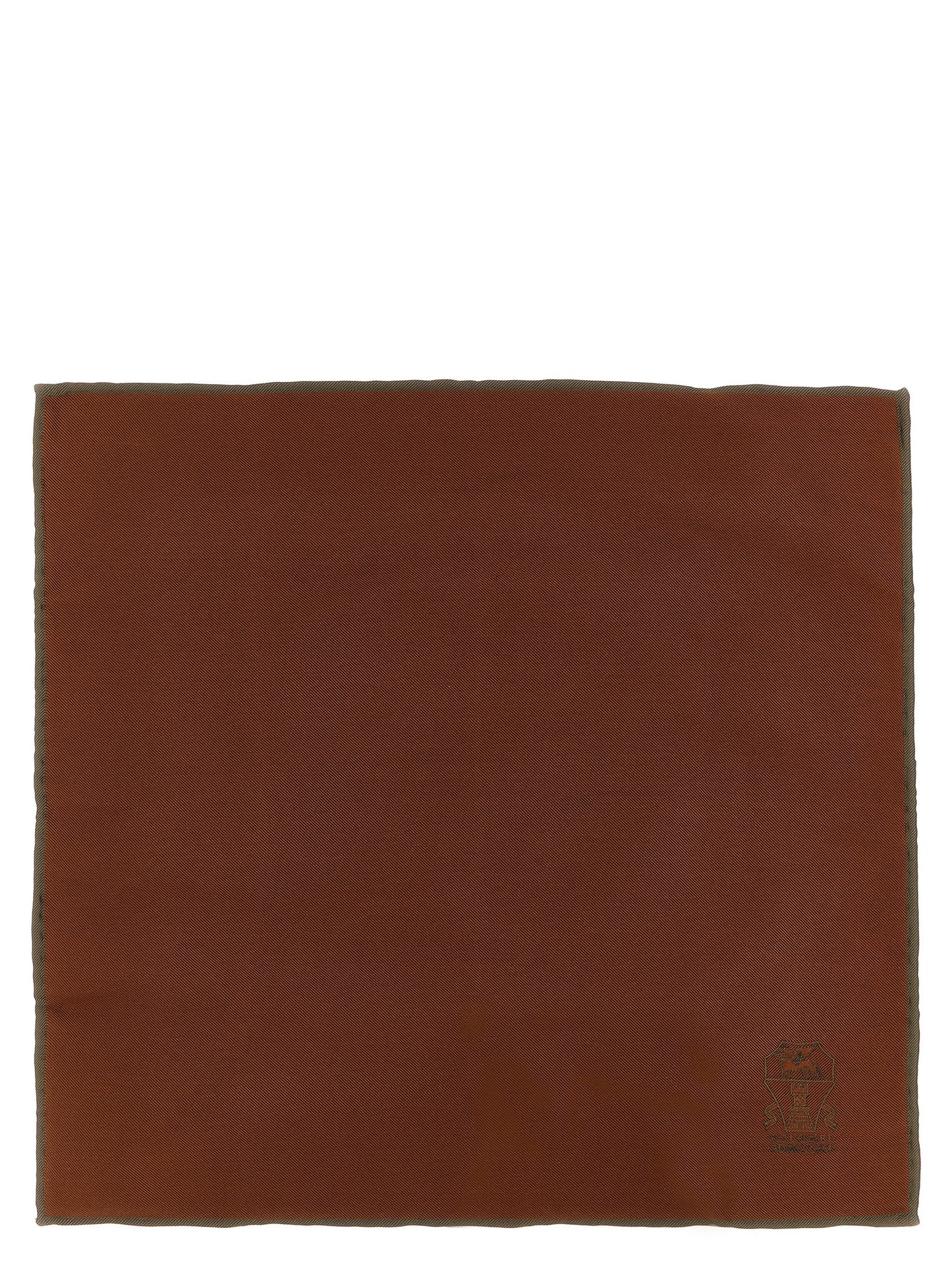 Brunello Cucinelli Brown Silk Scarf