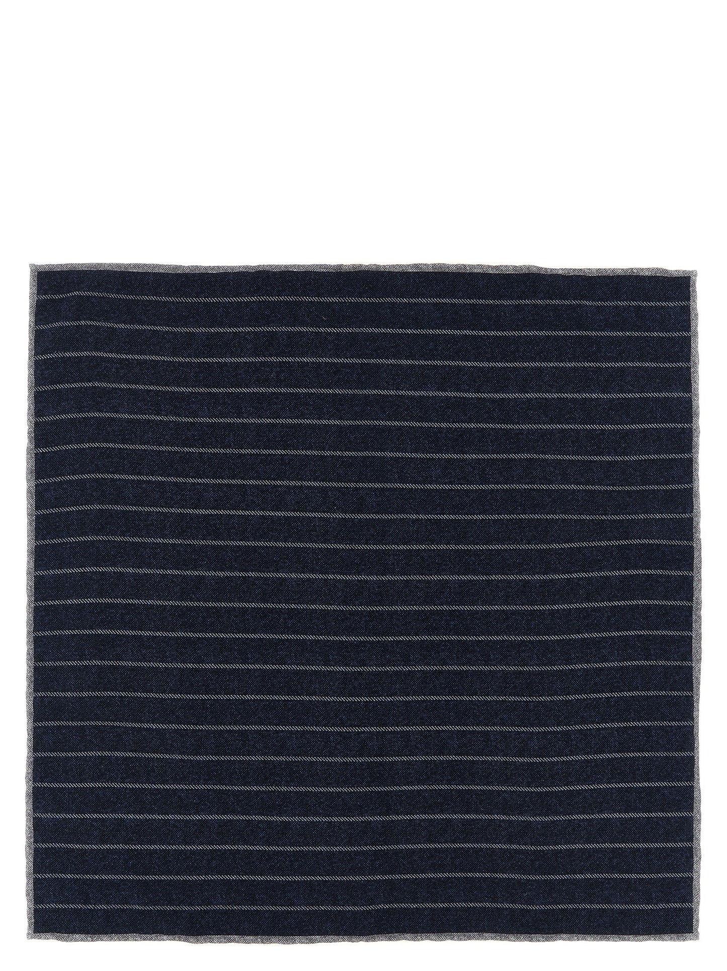 Brunello Cucinelli Blue Silk Pocket Square