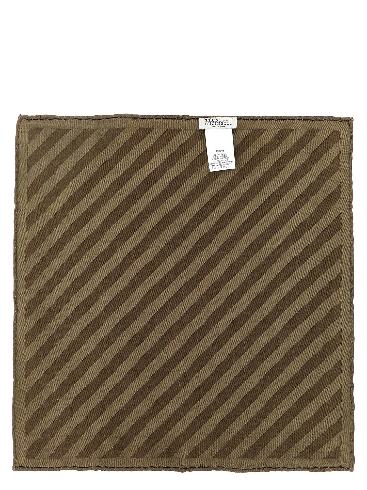 Brunello Cucinelli Brown Silk Foulard
