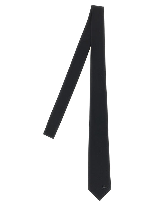 Gucci Black Silk Tie