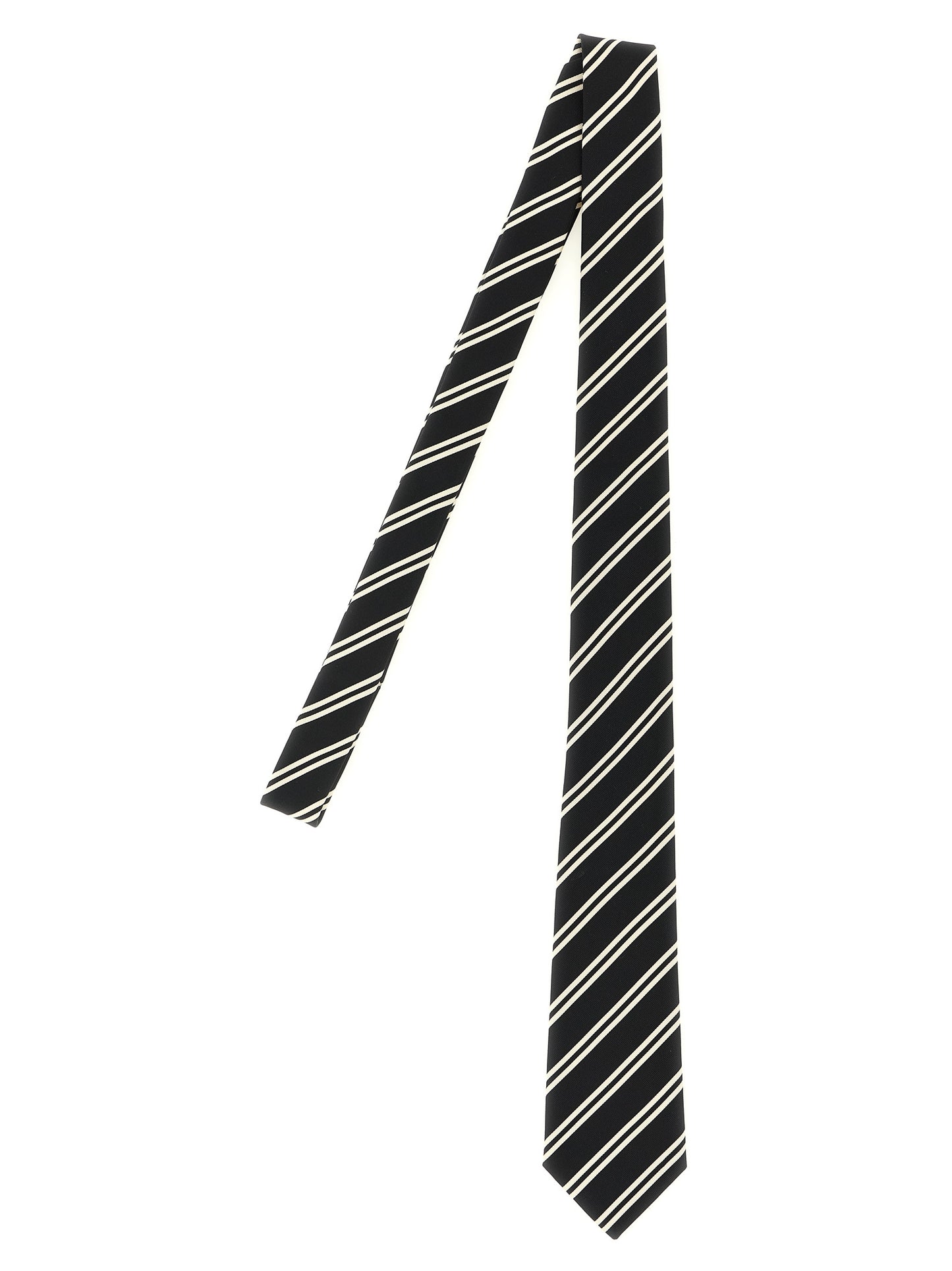 Saint Laurent Black Silk Tie