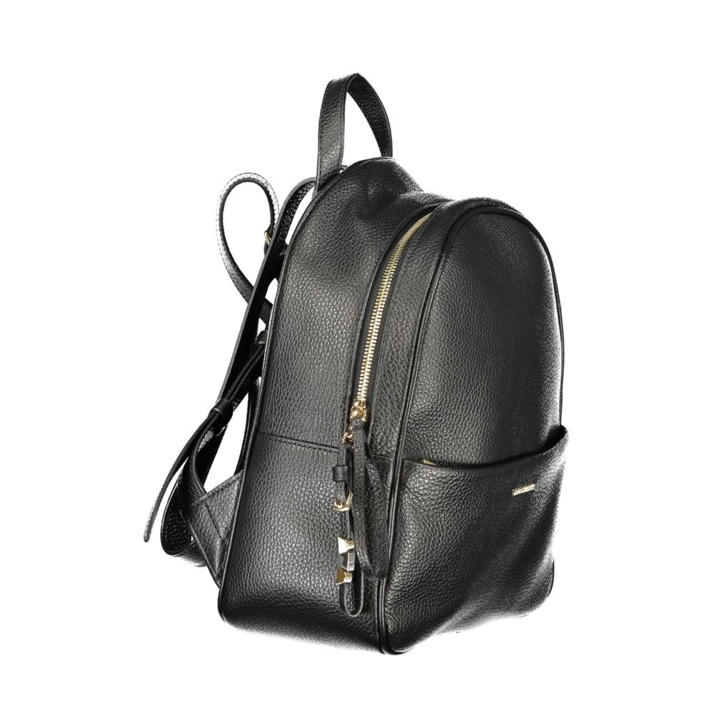 Coccinelle Black Leather Backpack