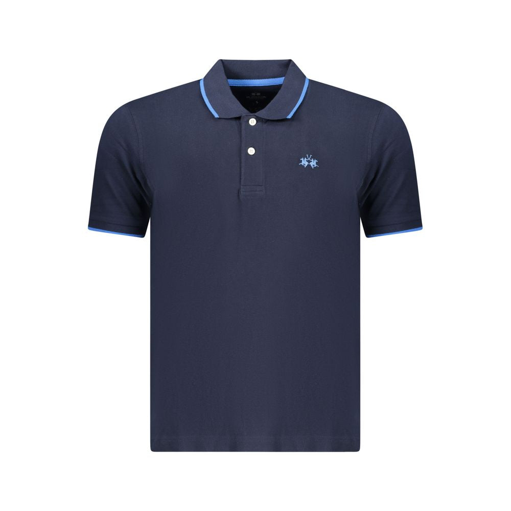 La Martina Blue Cotton Men's Polo Shirt