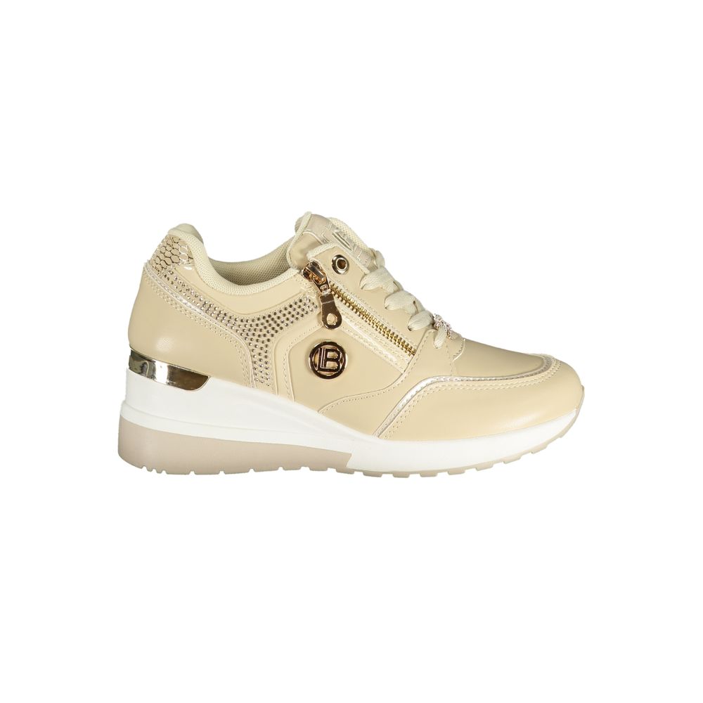 Laura Biagiotti Beige Polyester Athletic Sneakers