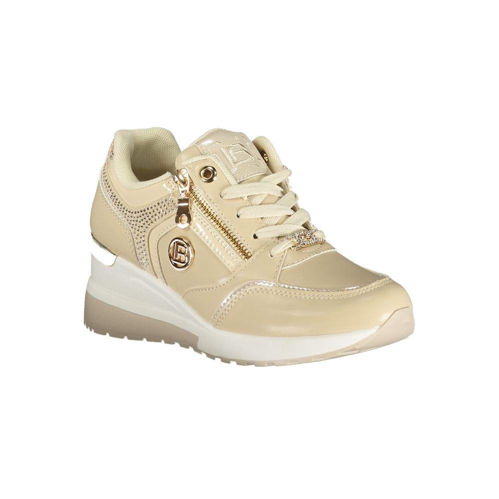 Laura Biagiotti Beige Polyester Athletic Sneakers
