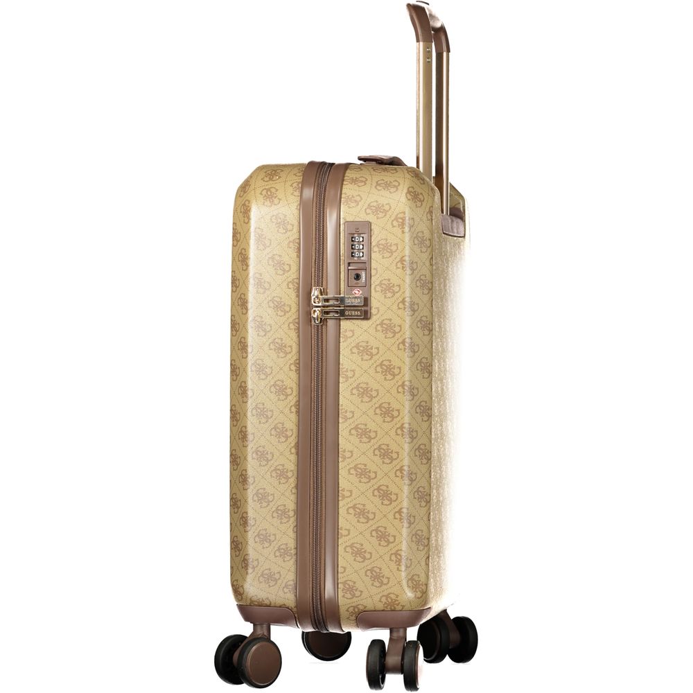 Guess Jeans Beige Plastic Luggage And Travel