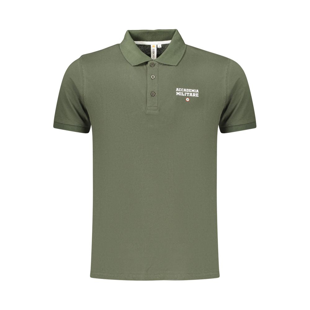 Accademia Militare Green Cotton Polo Shirt