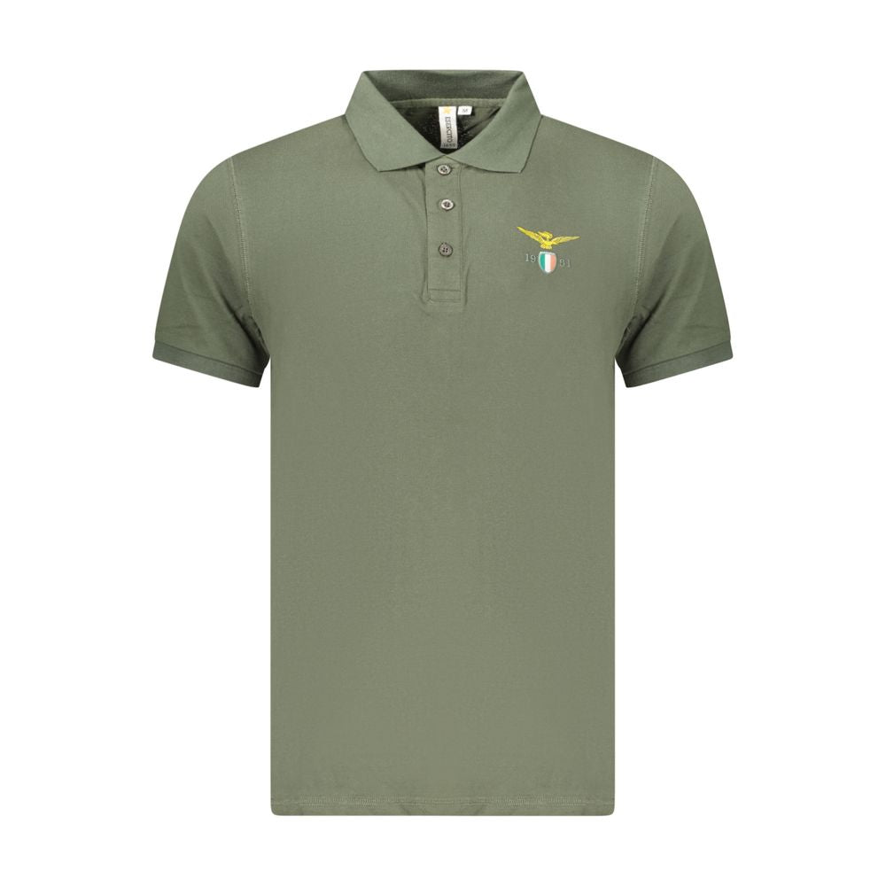 Accademia Militare Green Cotton Polo Shirt