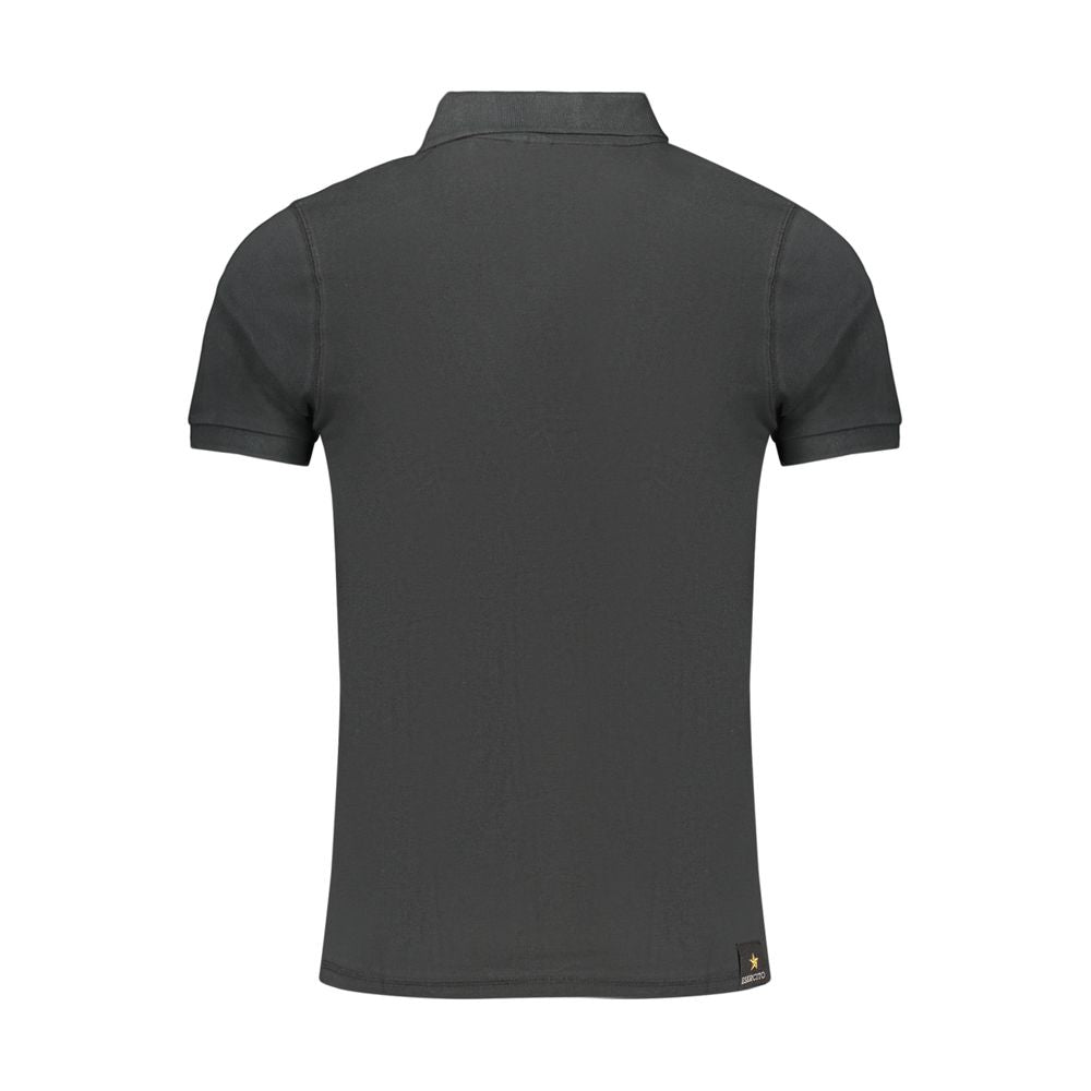 Accademia Militare Black Cotton Polo Shirt