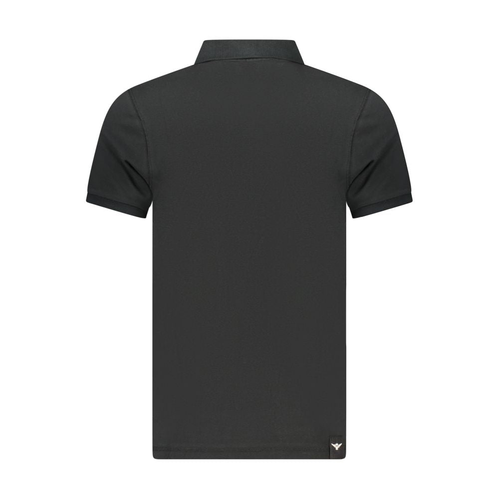 Accademia Militare Black Cotton Polo Shirt