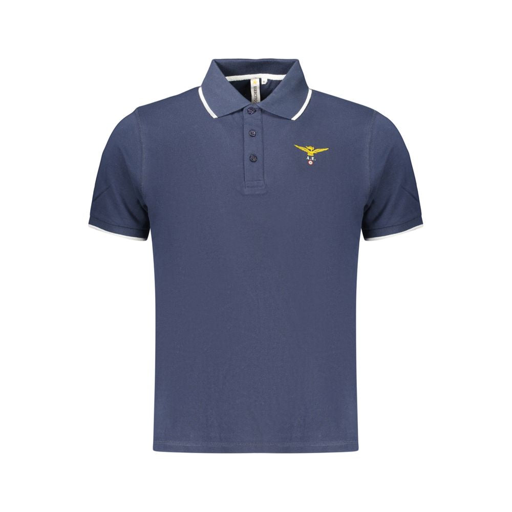 Accademia Militare Blue Cotton Polo Shirt