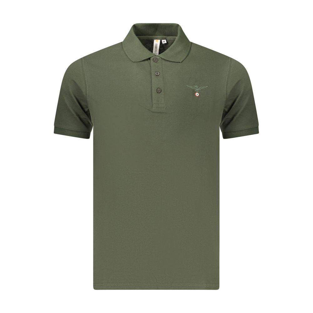 Accademia Militare Green Cotton Polo Shirt
