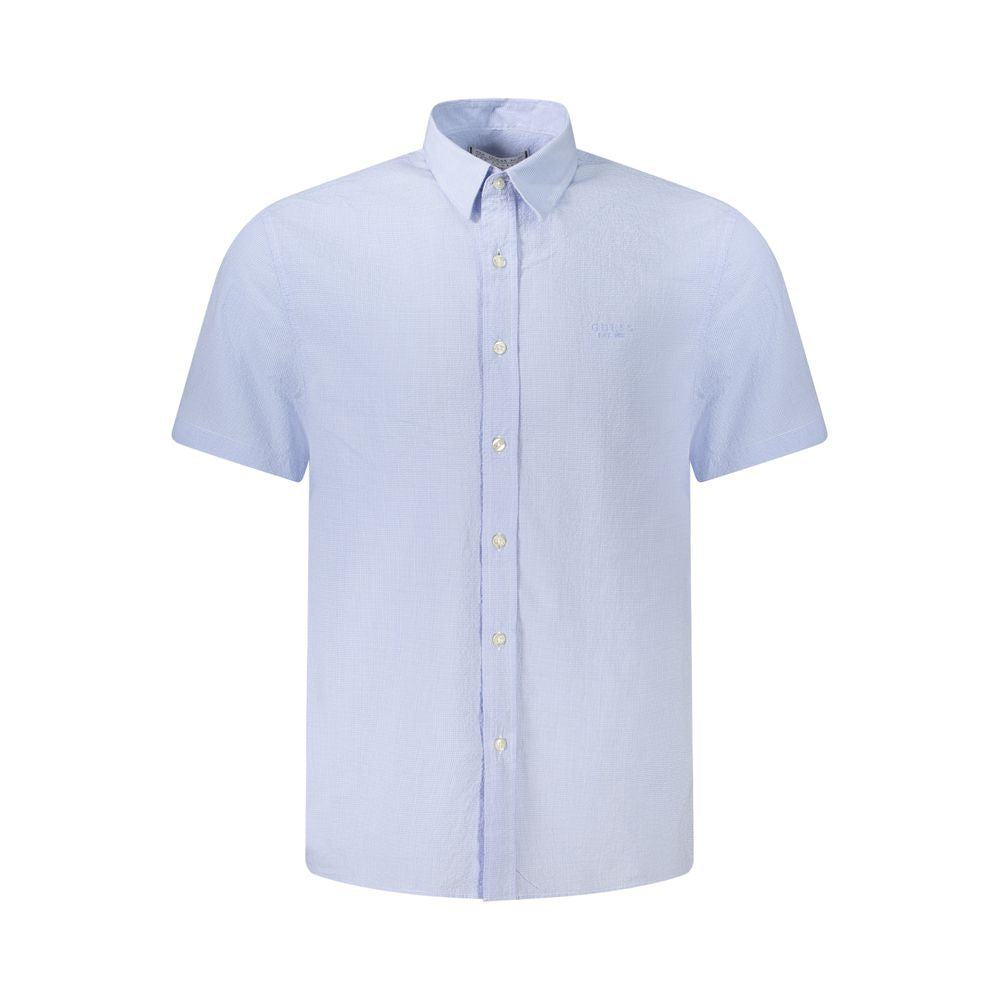 Guess Jeans Blue Cotton Shortsleeve Shirt