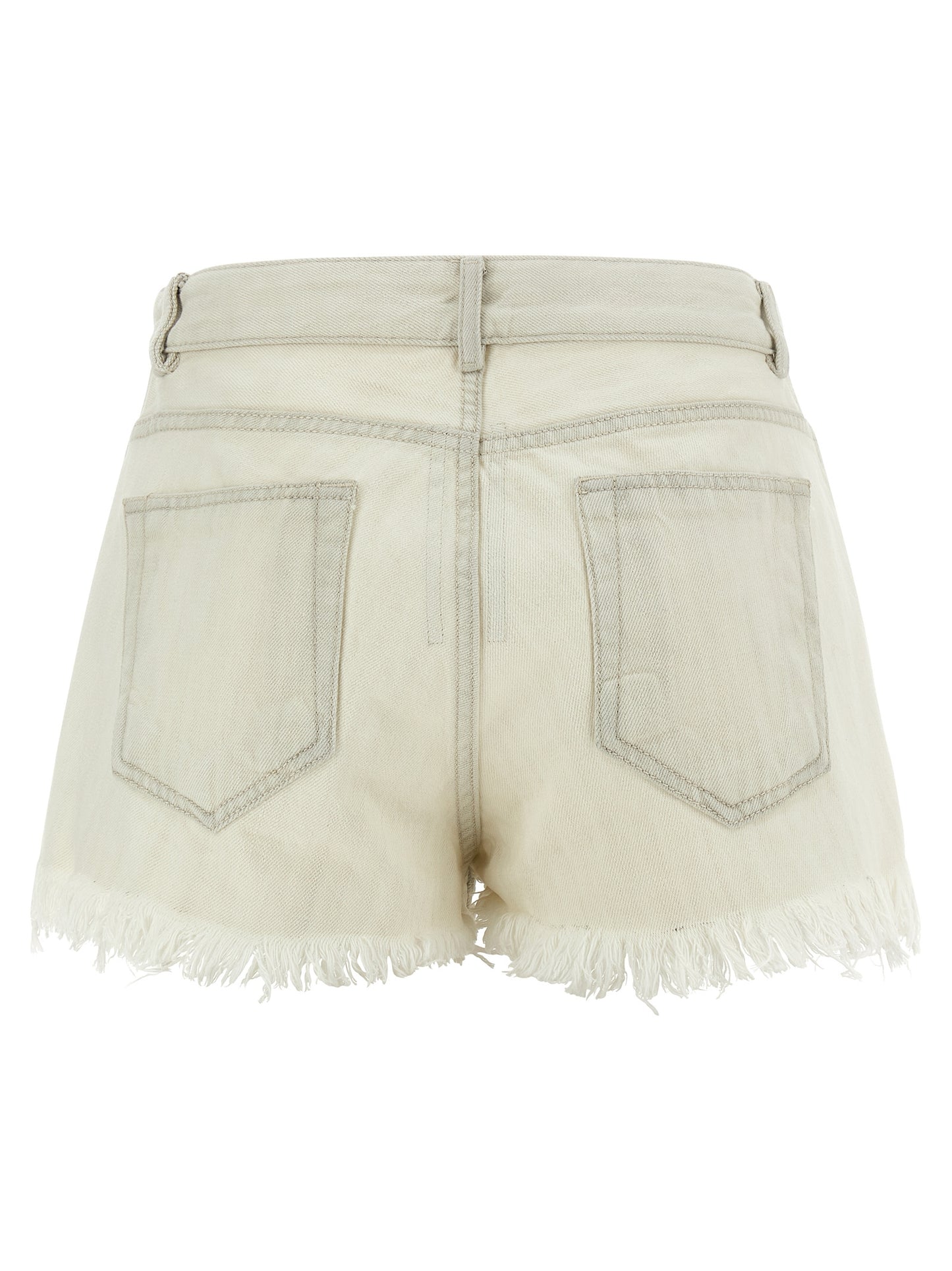 Rick Owens White Cotton Bermuda Shorts