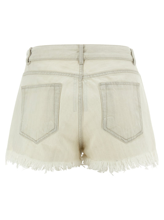 Rick Owens White Cotton Bermuda Shorts
